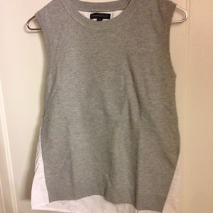 LAYERED LOOK SLEEVELESS SWEATER